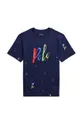 mornarsko modra Otroška bombažna kratka majica Polo Ralph Lauren Fantovski