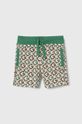 Detské bavlnené šortky Guess pletenina zelená N4RD01.KA6R3.PPYH