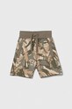 Дитячі бавовняні шорти Guess візерунок зелений N4RD06.KA6R3.PPYH