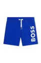 блакитний Бавовняні дитячі шорти BOSS Для хлопчиків