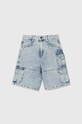 Детские джинсовые шорты Sisley casual голубой 4DW2Y900T.G.Seasonal