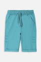Detské bavlnené šortky Coccodrillo bavlna tyrkysová WC4120501HBJ