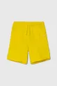 sárga United Colors of Benetton gyerek pamut rövidnadrág Fiú