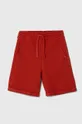 crvena Dječje pamučne kratke hlače United Colors of Benetton Za dječake