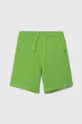 zielony United Colors of Benetton szorty bawełniane dziecięce Chłopięcy
