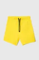 rumena Otroške bombažne kratke hlače United Colors of Benetton Fantovski