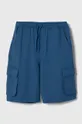 modra Bombažne kratke hlače United Colors of Benetton Fantovski