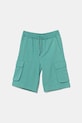 Βαμβακερό σορτσάκι United Colors of Benetton τιρκουάζ 39DJC902N.G.Seasonal