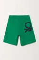 United Colors of Benetton gyerek pamut rövidnadrág zöld