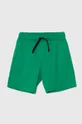 zelena Otroške bombažne kratke hlače United Colors of Benetton Fantovski