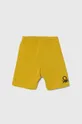 United Colors of Benetton gyerek pamut rövidnadrág sárga