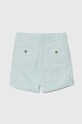 Šortky s prímesou ľanu United Colors of Benetton 4BE7C901E.G.Seasonal modrá SS24