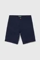 mornarsko modra Kratke hlače iz mešanice lana United Colors of Benetton Fantovski
