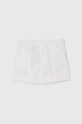 United Colors of Benetton pantaloni scurți din bumbac pentru copii casual alb 4LN6G901Y.P.Seasonal