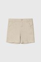 United Colors of Benetton szorty bawełniane dziecięce bawełna beżowy 4LN6G901Y.P.Seasonal