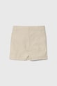 United Colors of Benetton szorty bawełniane dziecięce 4LN6G901Y.P.Seasonal beżowy SS24