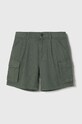 Детские льняные шорты United Colors of Benetton casual зелёный 424RG9024.P.Seasonal