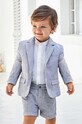 Дитячі шорти з домішкою льону Mayoral casual блакитний 1237.3B.Baby.PPYH