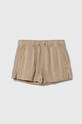 Abercrombie & Fitch pantaloni scurți de in pentru copii casual bej KI228.4009