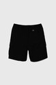Vans gyerek pamut rövidnadrág RANGE ELASTIC WAIST CARGO SHORT VN000GBZBLK fekete SS24