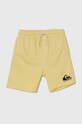 Quiksilver pantaloni scurti copii EASY DAY print galben AQBFB03011