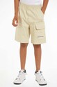 Dětské kraťasy Calvin Klein Jeans látka žlutá IB0IB02057.PPYH