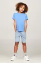 modrá Detské rifľové krátke nohavice Tommy Hilfiger Chlapčenský