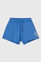 Dječje pamučne kratke hlače Tommy Hilfiger Planet friendly plava KB0KB09002.98.122.PPYH
