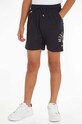 Dječje pamučne kratke hlače Tommy Hilfiger Planet friendly crna KB0KB09002.98.122.PPYH