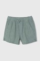 Abercrombie & Fitch pantaloni scurți de in pentru copii casual verde KI228.4031