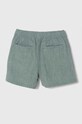 Παιδικό λινό σορτς Abercrombie & Fitch KI228.4031 πράσινο SS24