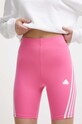adidas pantaloni scurti tricotaj roz IS3630