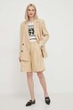 Шорты с примесью льна Tommy Hilfiger с добавлением льна бежевый WW0WW41771
