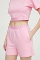 HUGO pantaloni scurți de lounge tricotaj roz 50520498