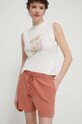 Roxy pantaloni scurti din bumbac ERJNS03496 maro SS24