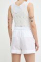 Oblečenie Šortky s prímesou ľanu Pinko 101924.A1LC biela