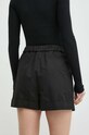 Oblečení Šortky s příměsí lnu Pinko 101924.A1LC černá