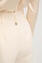 Twinset szorty z domieszką lnu beżowy 241TT2103