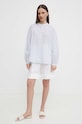United Colors of Benetton szorty lniane 4AGHD900D biały SS24