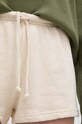 Šortky s příměsí lnu American Vintage SHORT COURT béžová ITO09AE24