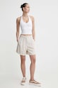 Lanene kratke hlače Abercrombie & Fitch KI149.4037.185 bež SS24
