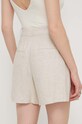 Abercrombie & Fitch szorty lniane KI149.4176.185 beżowy SS24