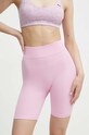 Guess pantaloni scurti tricotaj roz V4GD04.Z3CC0