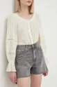 sivá Rifľové krátke nohavice Calvin Klein Jeans Dámsky