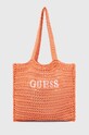 Τσάντα παραλίας Guess υφασμάτινο πορτοκαλί E4GZ09.WG4X0