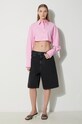 Rifľové krátke nohavice Carhartt WIP Brandon Short I031919.8906 čierna SS24