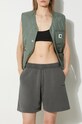 Хлопковые шорты Carhartt WIP Duster Script Sweat Short серый I033055.89GD
