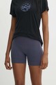 Icebreaker pantaloni scurti sport 260 ZoneKnit Merino Blend Seamless tricotaj gri IB0A56XO8841