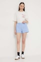 Bavlnené šortky Tommy Jeans DW0DW17772 modrá SS24