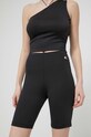 Tommy Jeans pantaloni scurți tricotaj negru DW0DW17773